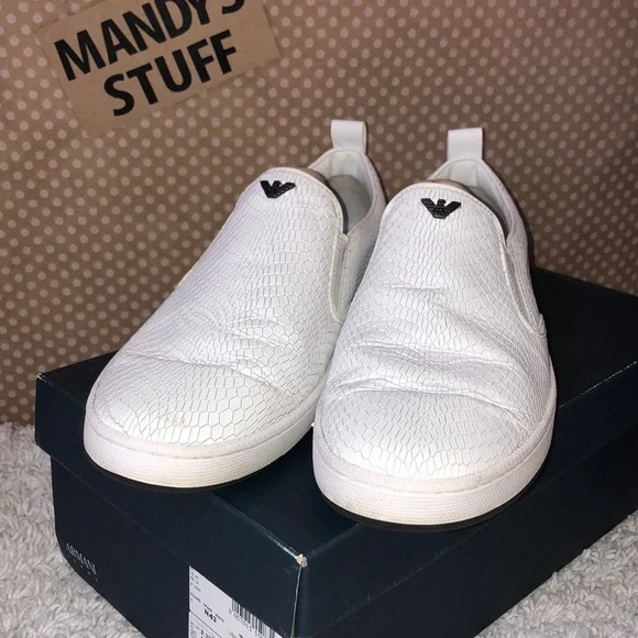 Armani Jeans White Slip On BIANCO COMES WITH BOX AND DUST BAG Jeans Armani Exchange bianchi - ARMANI EXCHANGE - Finizio  main image 2